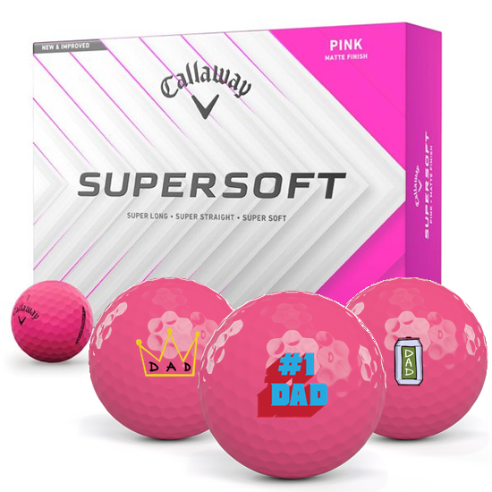 Callaway Golf Supersoft Matte Pink Dad Pack 1 Icon Golf Balls
