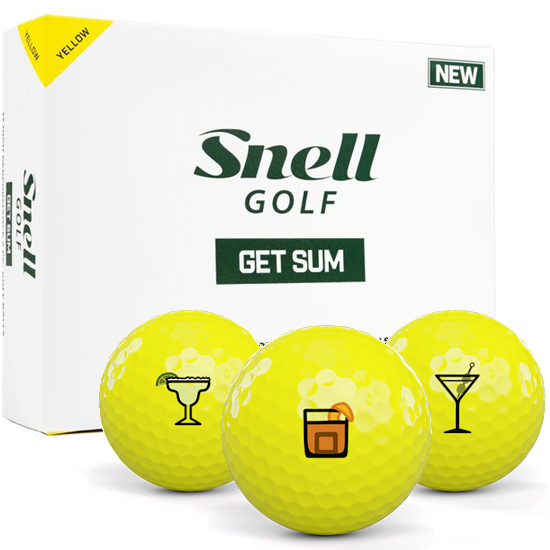 Snell Golf Get Sum Optic Yellow Drinks Pack 1 Icon Golf Balls Optic Yellow