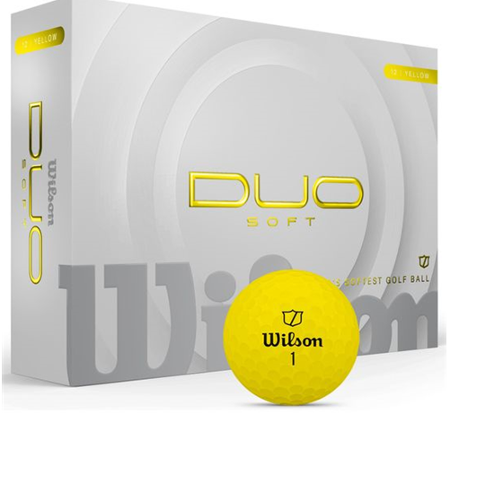 Wilson Duo Soft Yellow Personalized Golf Balls - 2025 Model