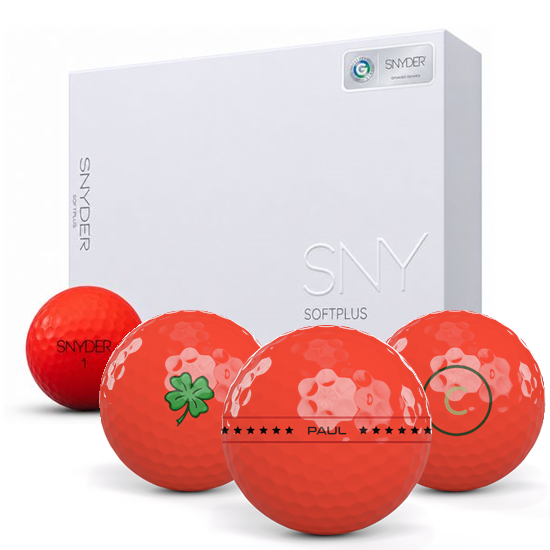 SNYDER Golf Soft Plus Red Matte Align XL Golf Balls