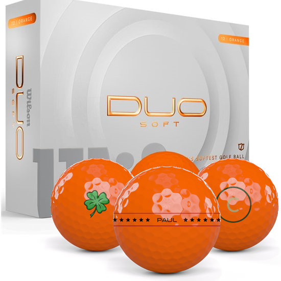 Wilson Duo Soft Orange Align XL Golf Balls - 2025 Model