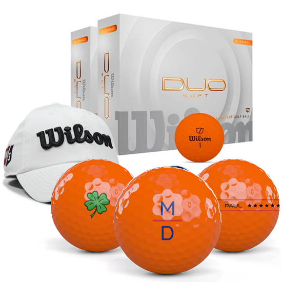 Wilson Duo Soft Orange Double Dozen Fan Pack Orange White-Black Black-Blue Monogram