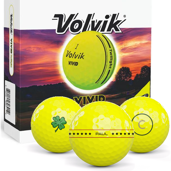 Volvik Vivid Twilight Starter Pack Align XL Golf Balls - Yellow