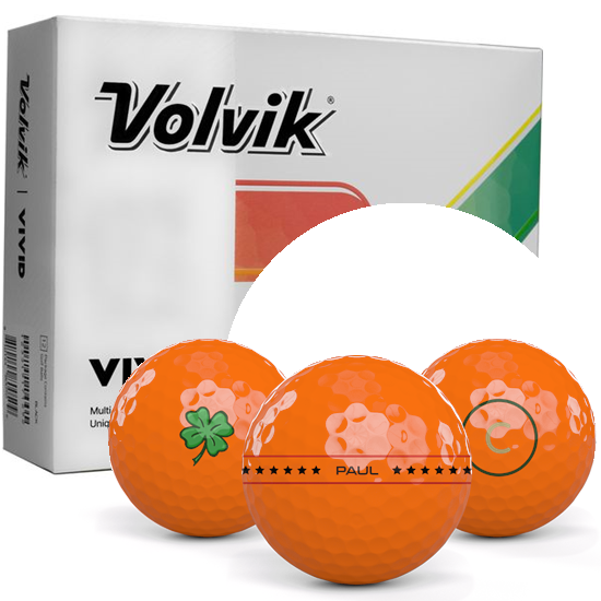 Volvik Vivid Matte Orange Align XL Golf Balls
