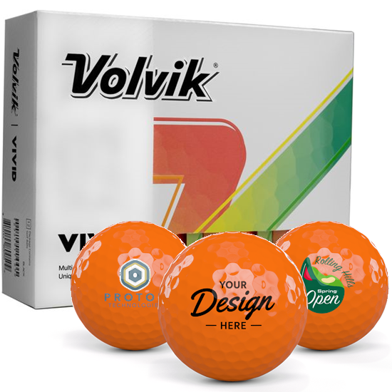 Volvik Volvik Vivid Matte Orange 12 Dozen Custom Golf Balls - $19.99 at Golfballs.com