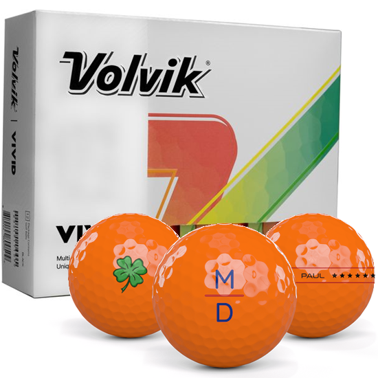 Volvik Vivid Matte Orange Monogram Golf Balls