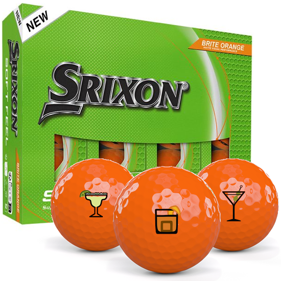 Srixon Soft Feel 14 Brite Orange Drinks Pack 1 Icon Golf Balls