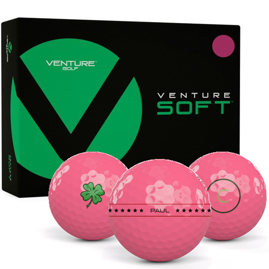 Venture Golf Soft Matte Pink Align XL Golf Balls