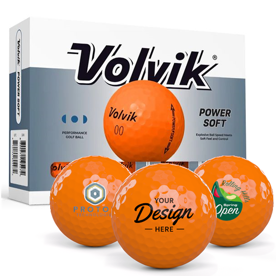 Volvik Volvik Power Soft Orange 12 Dozen Custom Golf Balls - 2026 Model - $383.88 at Golfballs.com