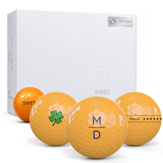 SNYDER Golf Speed Orange Monogram Golf Balls