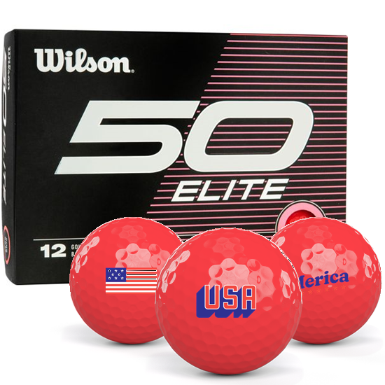 Wilson Fifty Elite Pink USA Pack 1 Icon Golf Balls Pink