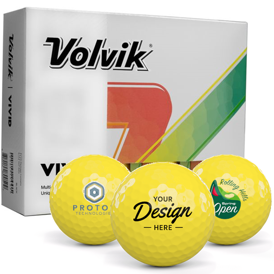 Volvik Volvik Vivid Matte Yellow 12 Dozen Custom Golf Balls - $19.99 at Golfballs.com