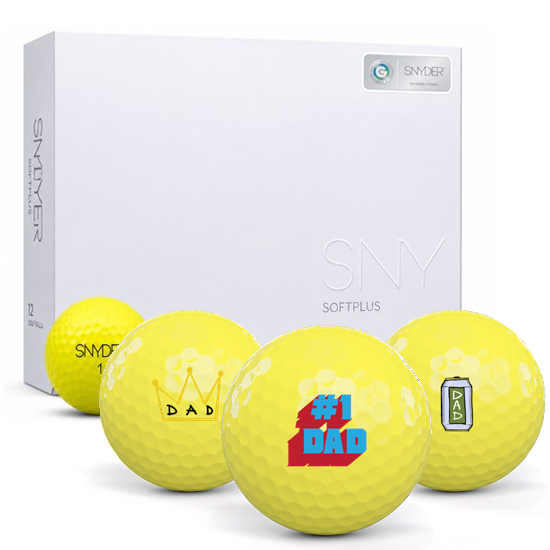 SNYDER Golf Soft Plus Yellow Matte Dad Pack 1 Icon Golf Balls
