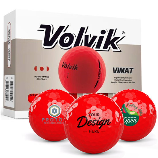 Volvik Volvik Vimat Red 12 Dozen Custom Golf Balls - 2026 Model - $383.88 at Golfballs.com