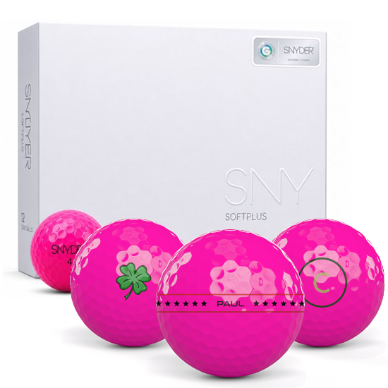 SNYDER Golf Soft Plus Pink Matte Align XL Golf Balls