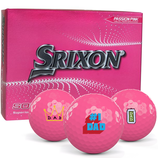 Srixon Soft Feel Lady 8 Pink Dad Pack 1 Icon Golf Balls