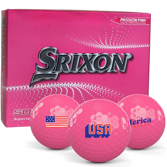 Srixon Soft Feel Lady 8 Pink USA Pack 1 Icon Golf Balls