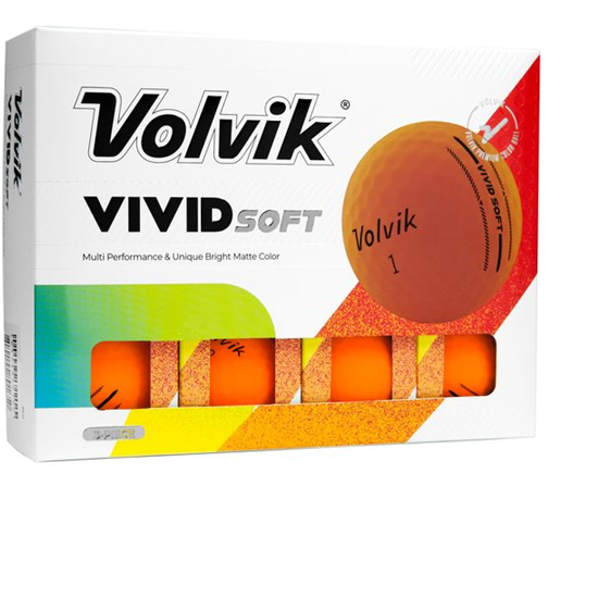 Volvik Vivid Soft Matte Orange USA Pack 1 Icon Golf Balls