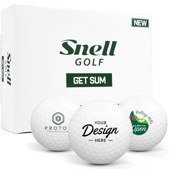 Snell Golf Get Sum 12 Dozen Custom Golf Balls White