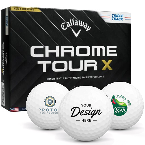 Callaway Golf Chrome Tour X Triple Track 12 Dozen Custom Golf Balls - 2024 Model