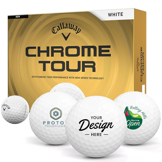 Callaway Golf Callaway Golf Chrome Tour 12 Dozen Custom Golf Balls - 2026 Model - $803.88 at Golfballs.com
