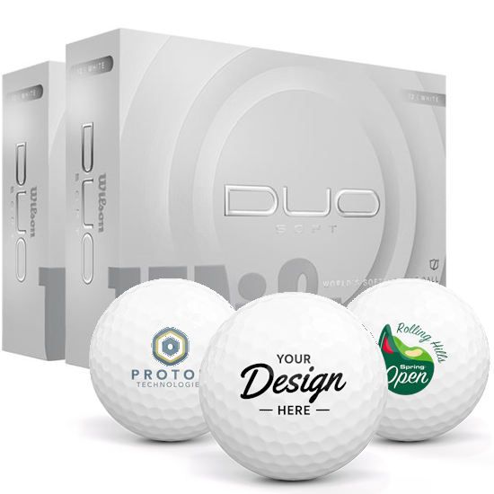 Wilson Duo Soft 12 Dozen Custom Golf Balls - Double Dozen