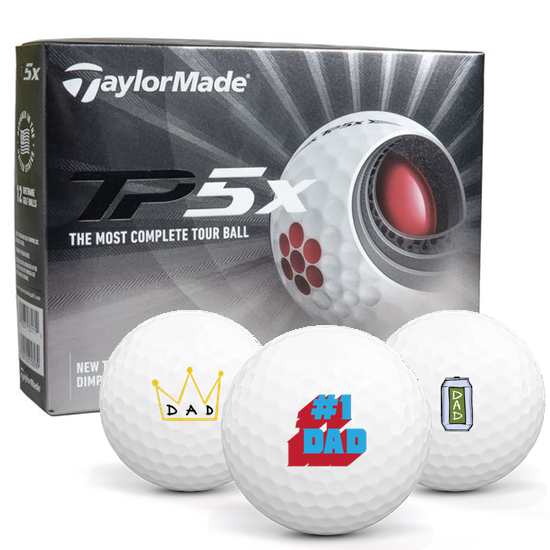 TaylorMade 2021 TP5x Dad Pack 1 Icon Golf Balls