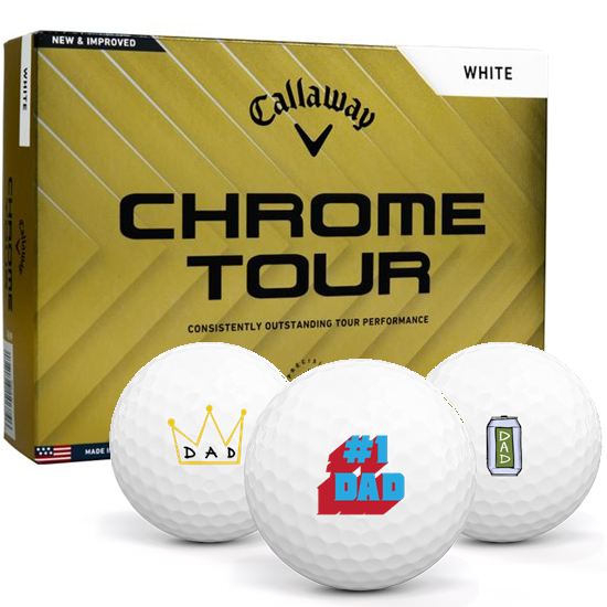 Callaway Golf 2024 Chrome Tour Dad Pack 1 Icon Golf Balls