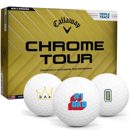 Callaway Golf Chrome Tour Triple Track Dad Pack 1 Icon Golf Balls
