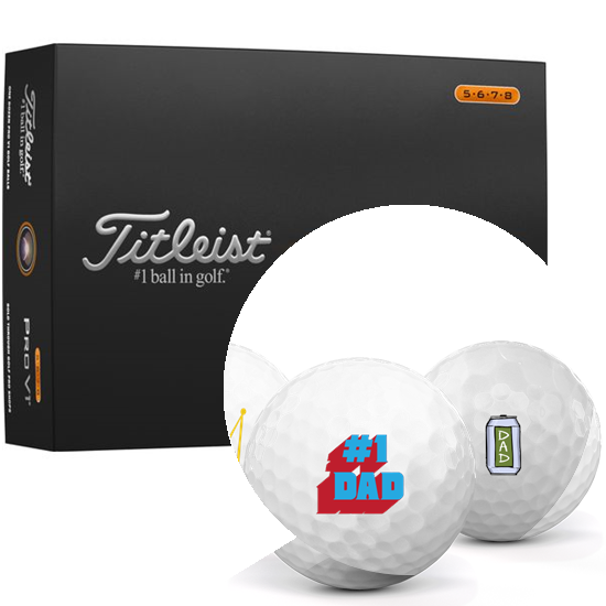Titleist Pro V1 High Number Dad Pack 1 Icon Golf Balls