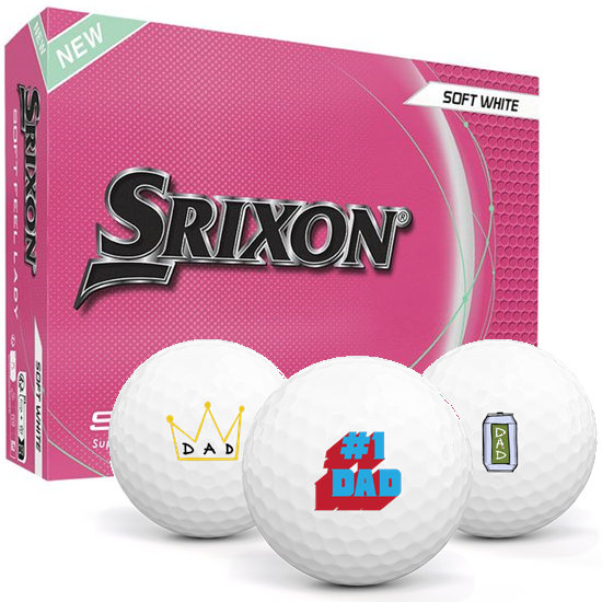 Srixon Soft Feel Lady 9 Dad Pack 1 Icon Golf Balls