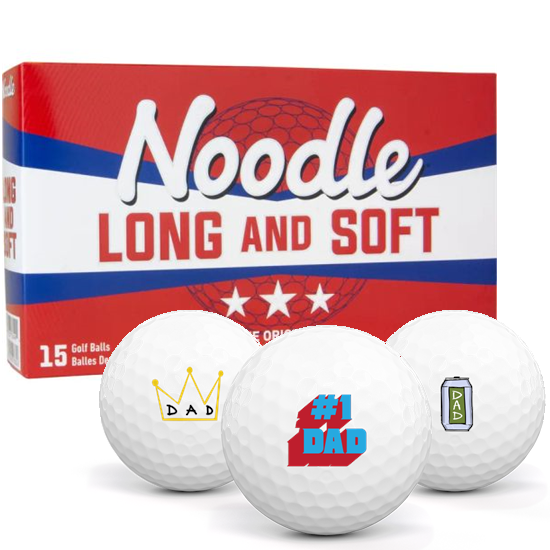 TaylorMade Noodle Long and Soft Dad Pack 1 Icon Golf Balls - 15 Pack