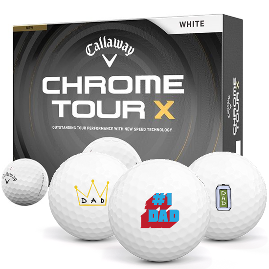 Callaway Golf Chrome Tour X Dad Pack 1 Icon Golf Balls - 2026 Model
