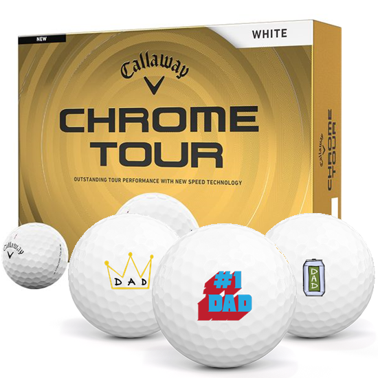 Callaway Golf Chrome Tour Dad Pack 1 Icon Golf Balls - 2026 Model