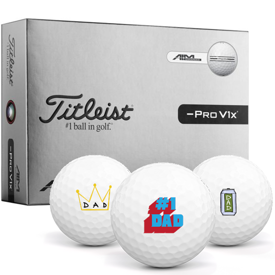 Titleist Pro V1x Left Dash Aim Enhanced Dad Pack 1 Icon Golf Balls - 2026 Model