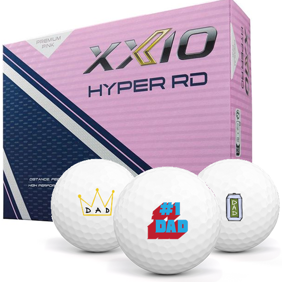 XXIO Hyper RD Premium Pink Dad Pack 1 Icon Golf Balls