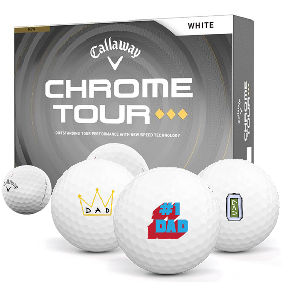 Callaway Golf Chrome Tour Triple Diamond Dad Pack 1 Icon Golf Balls - 2026 Model