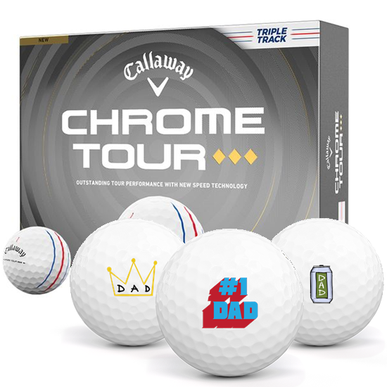 Callaway Golf Chrome Tour Triple Diamond Triple Track Dad Pack 1 Icon Golf Balls - 2026 Model
