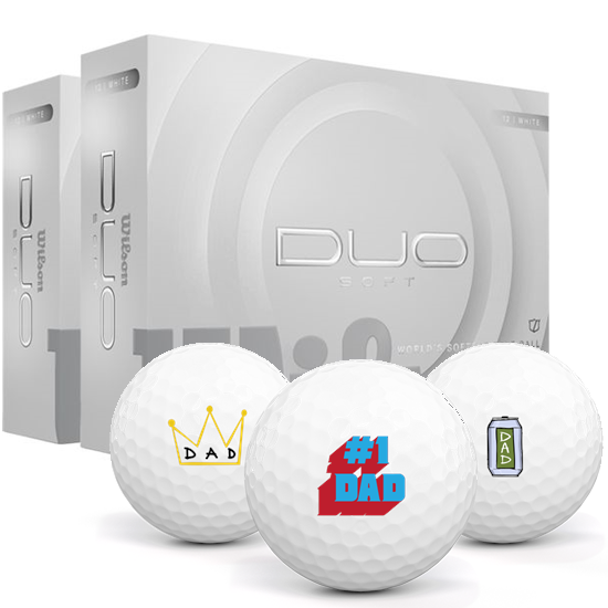 Wilson Duo Soft Dad Pack 1 Icon Golf Balls - Double Dozen