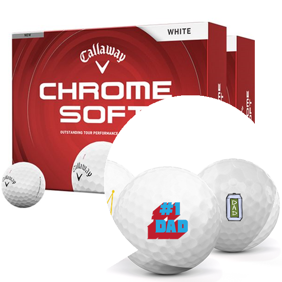 Callaway Golf Chrome Soft Dad Pack 1 Icon Golf Balls - Double Dozen