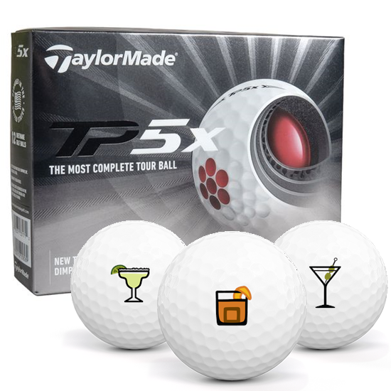 TaylorMade 2021 TP5x Drinks Pack 1 Icon Golf Balls
