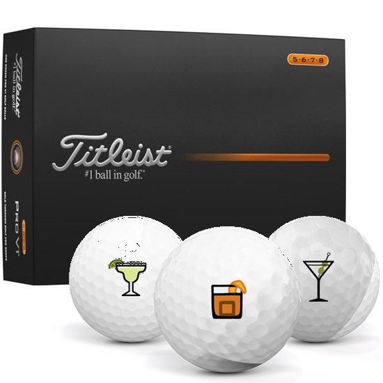 Titleist Pro V1 High Number Drinks Pack 1 Icon Golf Balls