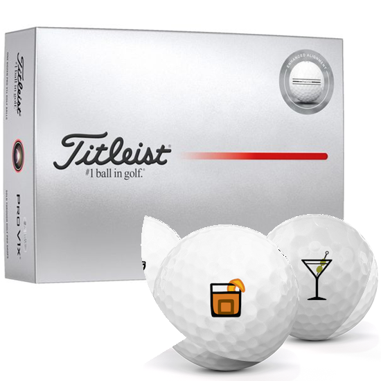 Titleist Pro V1x Aim Enhanced Drinks Pack 1 Icon Golf Balls