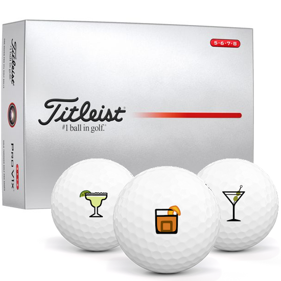 Titleist Pro V1x High Number Drinks Pack 1 Icon Golf Balls