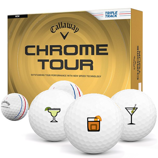 Callaway Golf Chrome Tour Triple Track Drinks Pack 1 Icon Golf Balls - 2026 Model