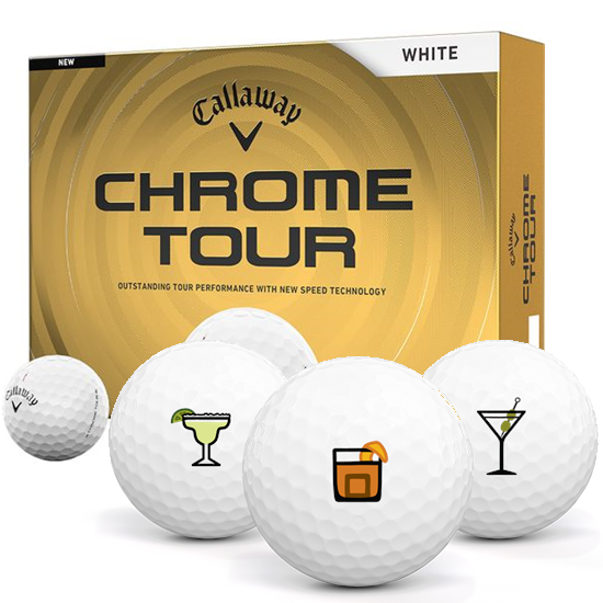 Callaway Golf Chrome Tour Drinks Pack 1 Icon Golf Balls - 2026 Model