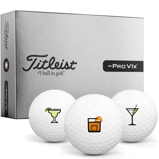 Titleist Pro V1x Left Dash Drinks Pack 1 Icon Golf Balls - 2026 Model