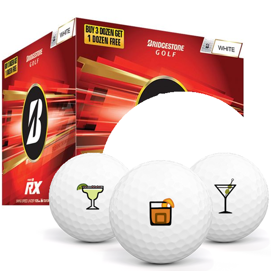 Bridgestone Tour B RX Drinks Pack 1 Icon Golf Balls - Buy 3 DZ Get 1 DZ Free - 2026 Model