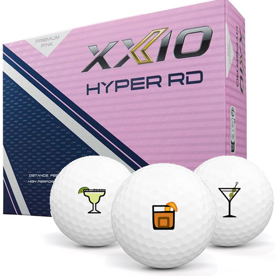 XXIO Hyper RD Premium Pink Drinks Pack 1 Icon Golf Balls