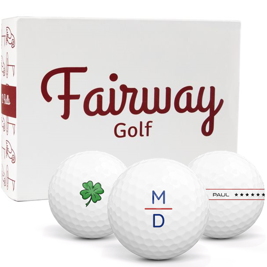 Fairway Golf Par Tour Monogram Golf Balls White